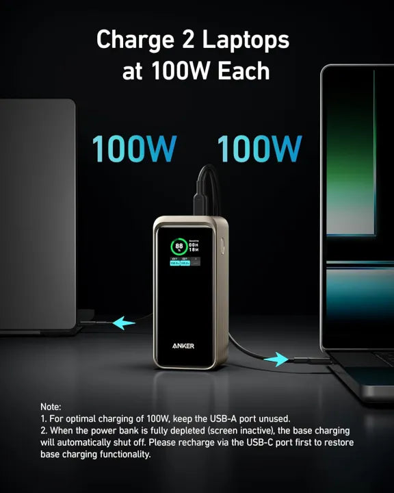 Anker Prime Power Bank, 20,000mAh 200W, TSA-Approved, Smart Display