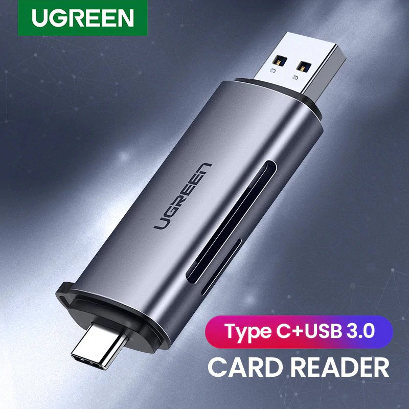 UGREEN OFFICIAL Card Reader USB 3.0 Type C To SD Micro SD TF Adapter