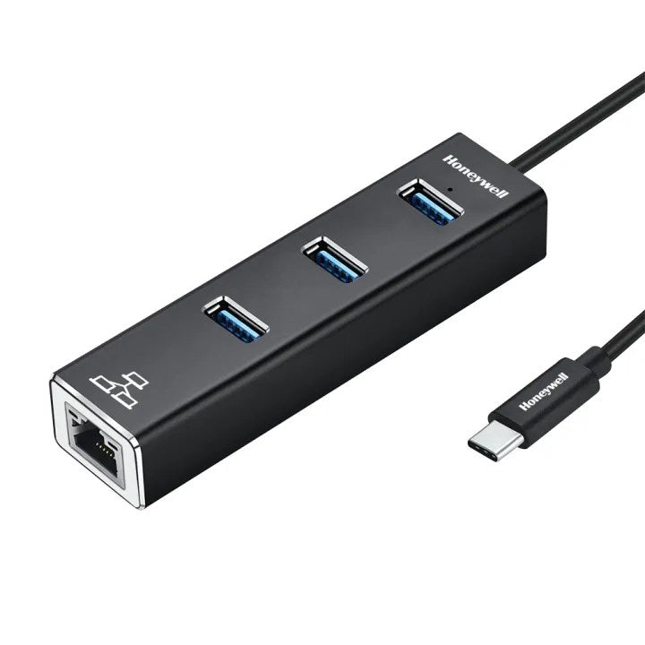 Honeywell Type-C to USB Hub and Ethernet Adapter | USB 3.0 | 5GBPS