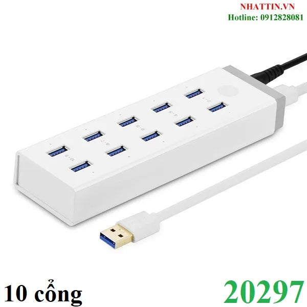 UGREEN USB 3.0 Charging Hub 10 Port (White)