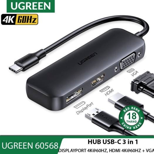 UGREEN USB-C To VGA+HDMI+DP Converter