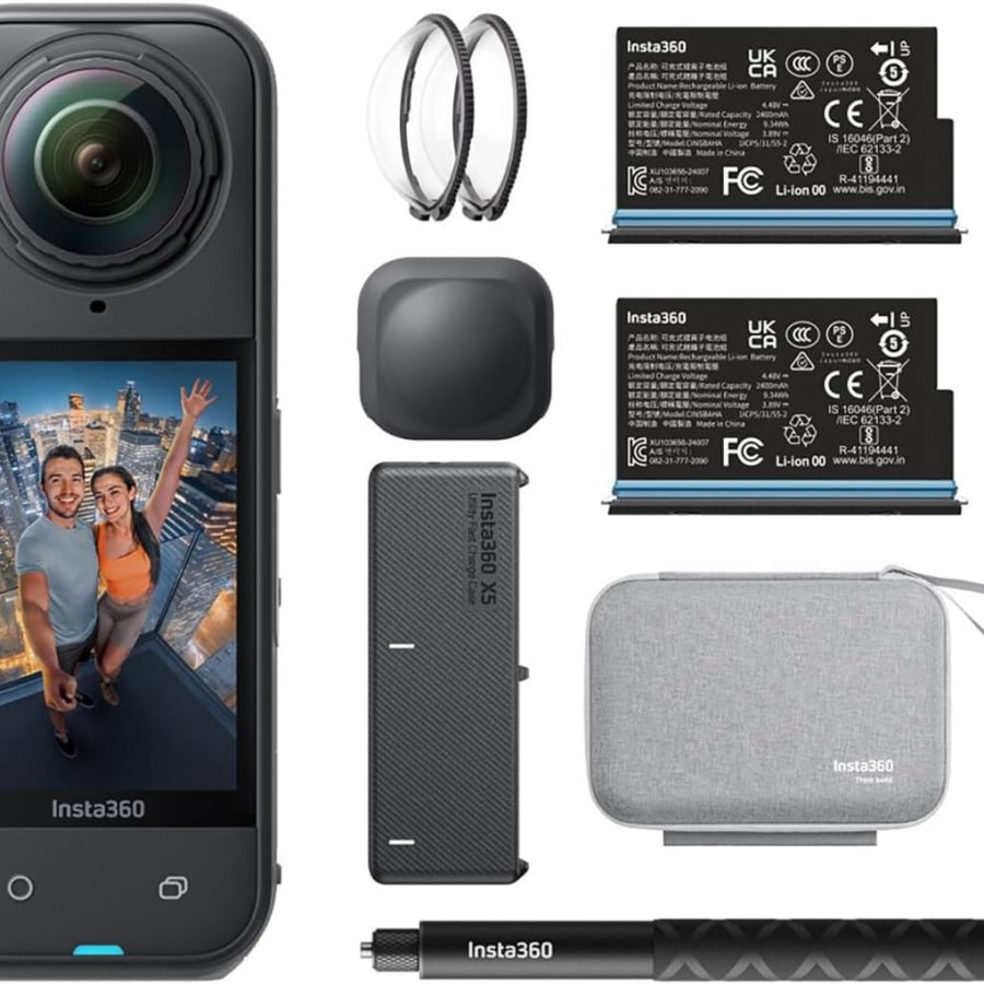 Insta360 X5 Essentials Bundle – 8K Waterproof 360 Action Camera Essential Bundle