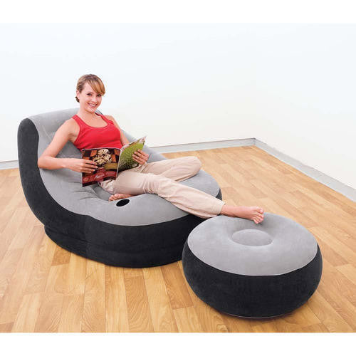 Air Sofa 2 in 1 Intex Ultra Lounge Inflatable Sofa Chair and Ottoman with free inflatable pump