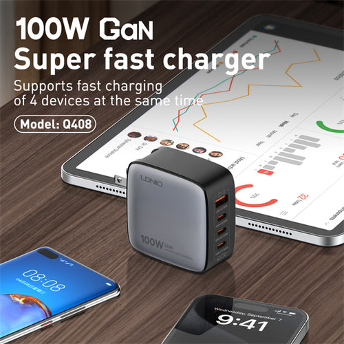 100W GaN Super Fast Charger Q408 Ldnio
