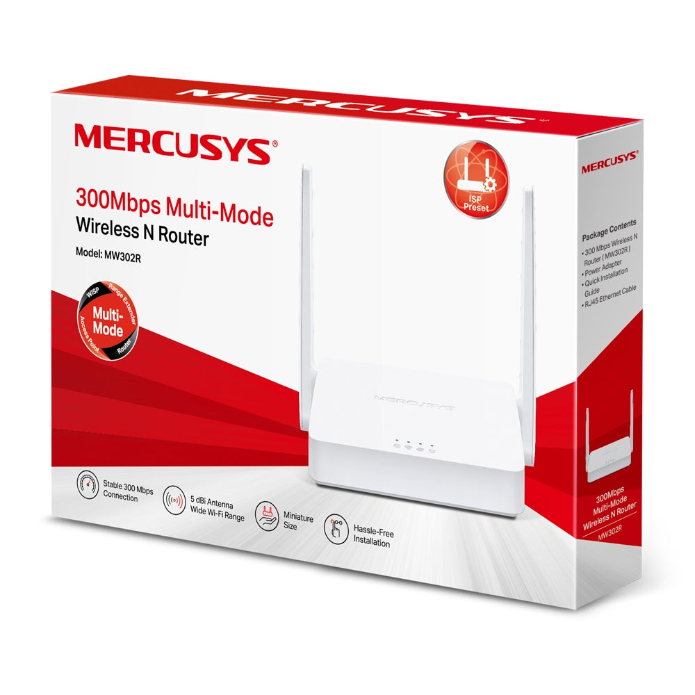 Mercusys 300Mbps Multi-Mode Wireless N Router | MW302R