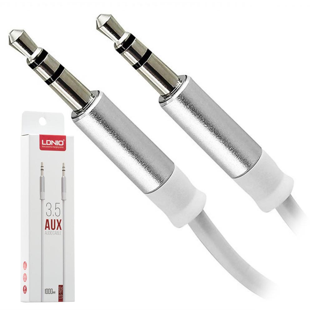 LDNIO LS-Y02, 3.5mm Aux Audio Silicone Cable, 1 Meter