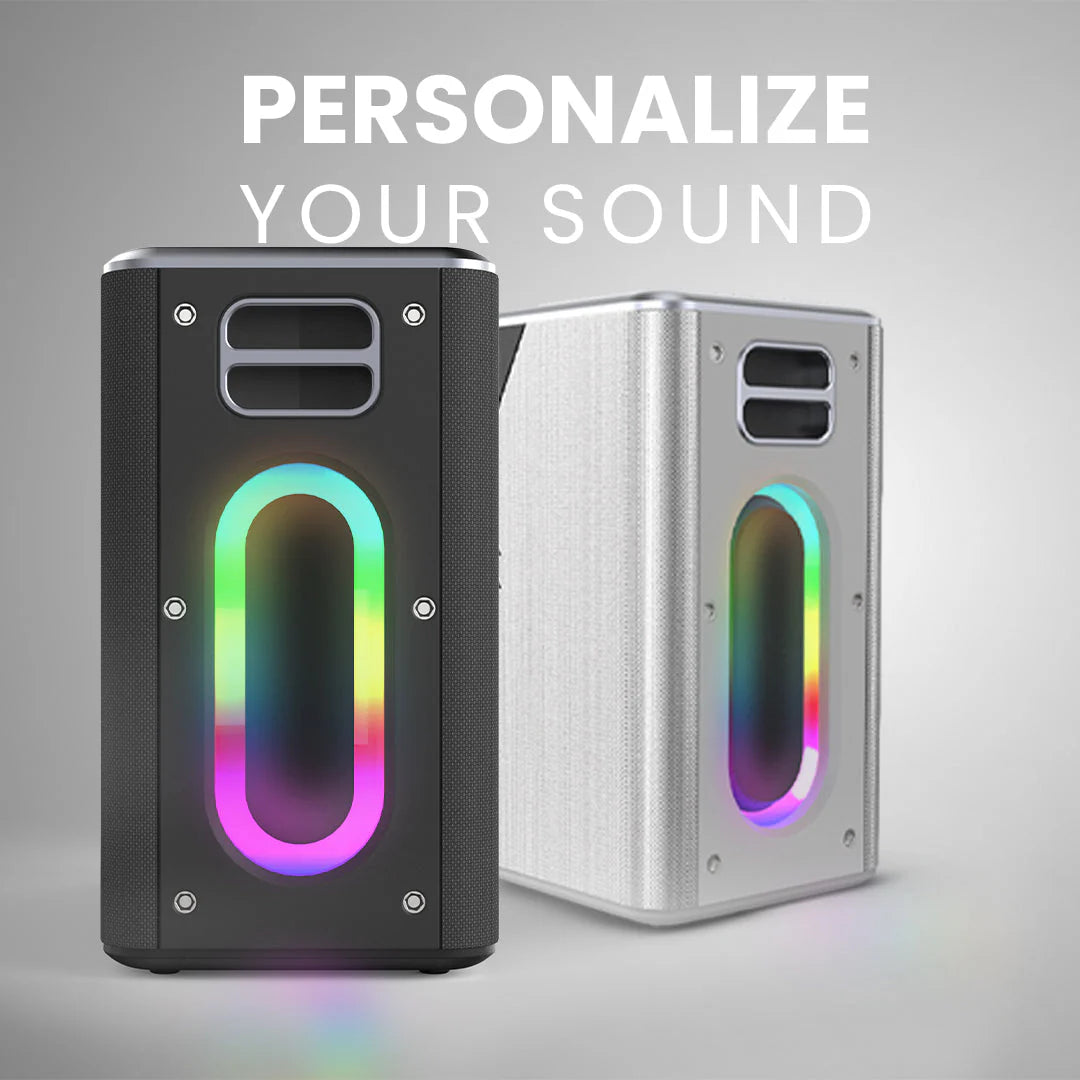 HiFuture MusicBox | TWS Function Karaoke And Bluetooth Speaker | 100W Output | Dual Mic | Built-In-Battery & Powerbank | RGB Lighting | Portable Design