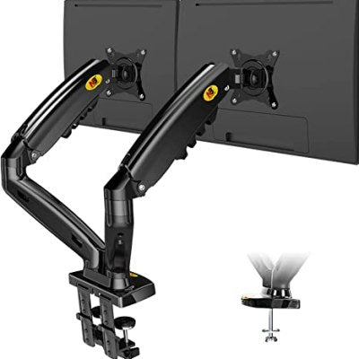 NB North Bayou Dual Monitor Desk Mount Stand Full Motion Swivel Computer Monitor Arm for Two Screens 17-27 Inch with 4.4~19.8lbs Load Capacity for Each Display F160