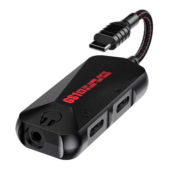 PLEXTONE GS1 Mark II Type C to AUX Audio Jack High Res 3 in 1 Gaming Audio Charge Adapter Connector (3.5mm)