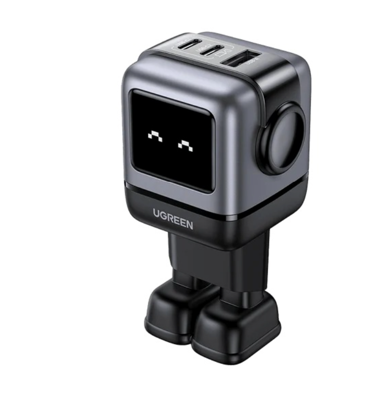 UGREEN 65W Robot Nexode 3-Port Robot GaN Charger for MacBook Pro, iPhone 15 Series, Galaxy S24/S23, Pixel