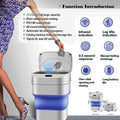 Intelligent Trash Can Automatic Sensor Dustbin Smart Sensor Electric Waste Bin Home Rubbish Can For Kitchen Bathroom Office Garbage
