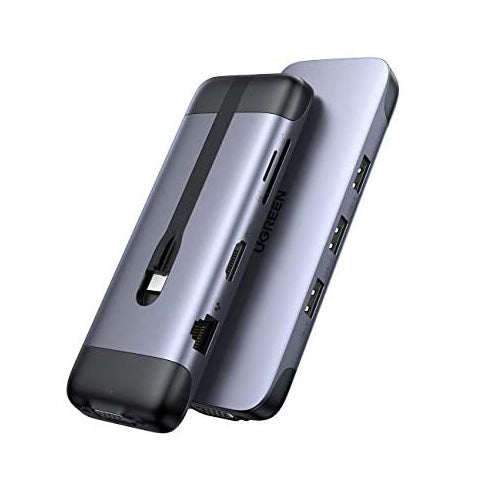 UGREEN 9 IN1 USB-C to3*USB3.0+HDMI+VGA+RJ45 Gigabit+SD&TF +PD port Converter