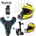 TUYU Motorcycle Helmet Chin Bracket For Gopro All Camera Motorcycle Helmet chin Mount Adapter For Gopro Hero 9 8 7 6 5 SJCAM Yi