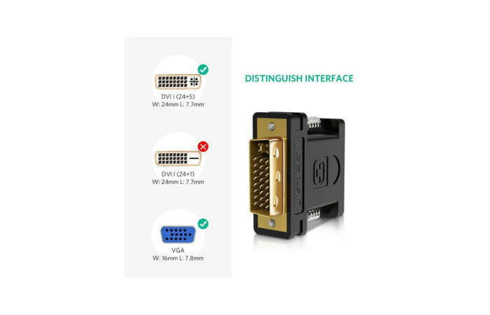 Ugreen-Dvi (24+5) Male To Vga Female Converter