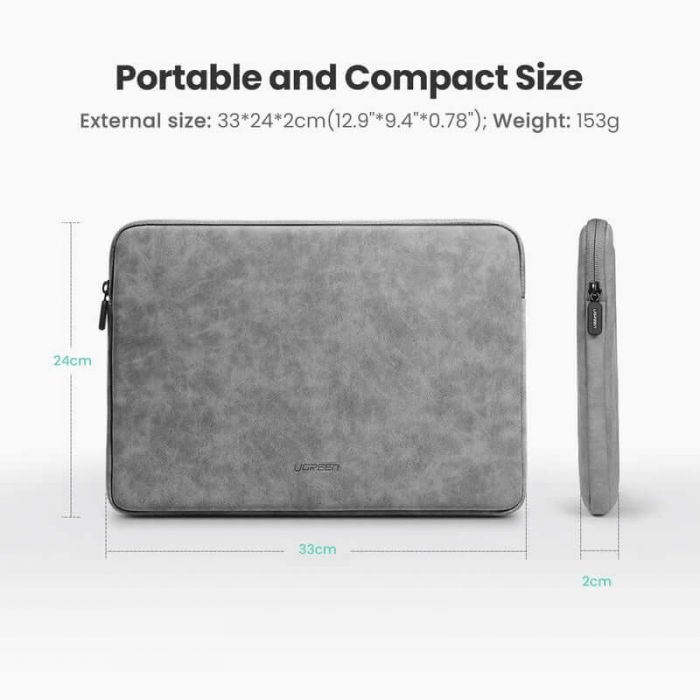 UGREEN 13 Inch Waterproof Laptop Sleeve Case Notebook Sleeve Pouch Anti-Scratch Protective Case Protective Cover