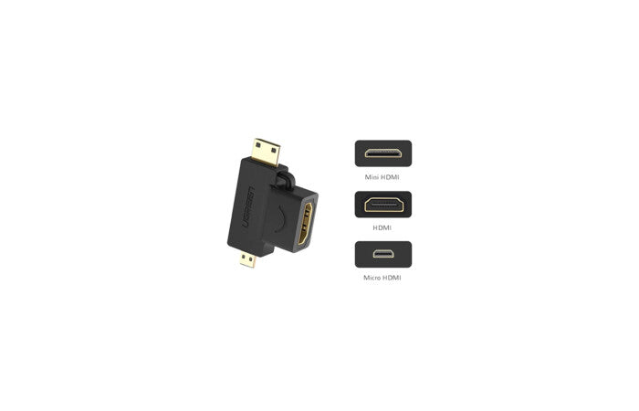 UGREEN-Micro + Mini HDMI Male To HDMI Female Adapter