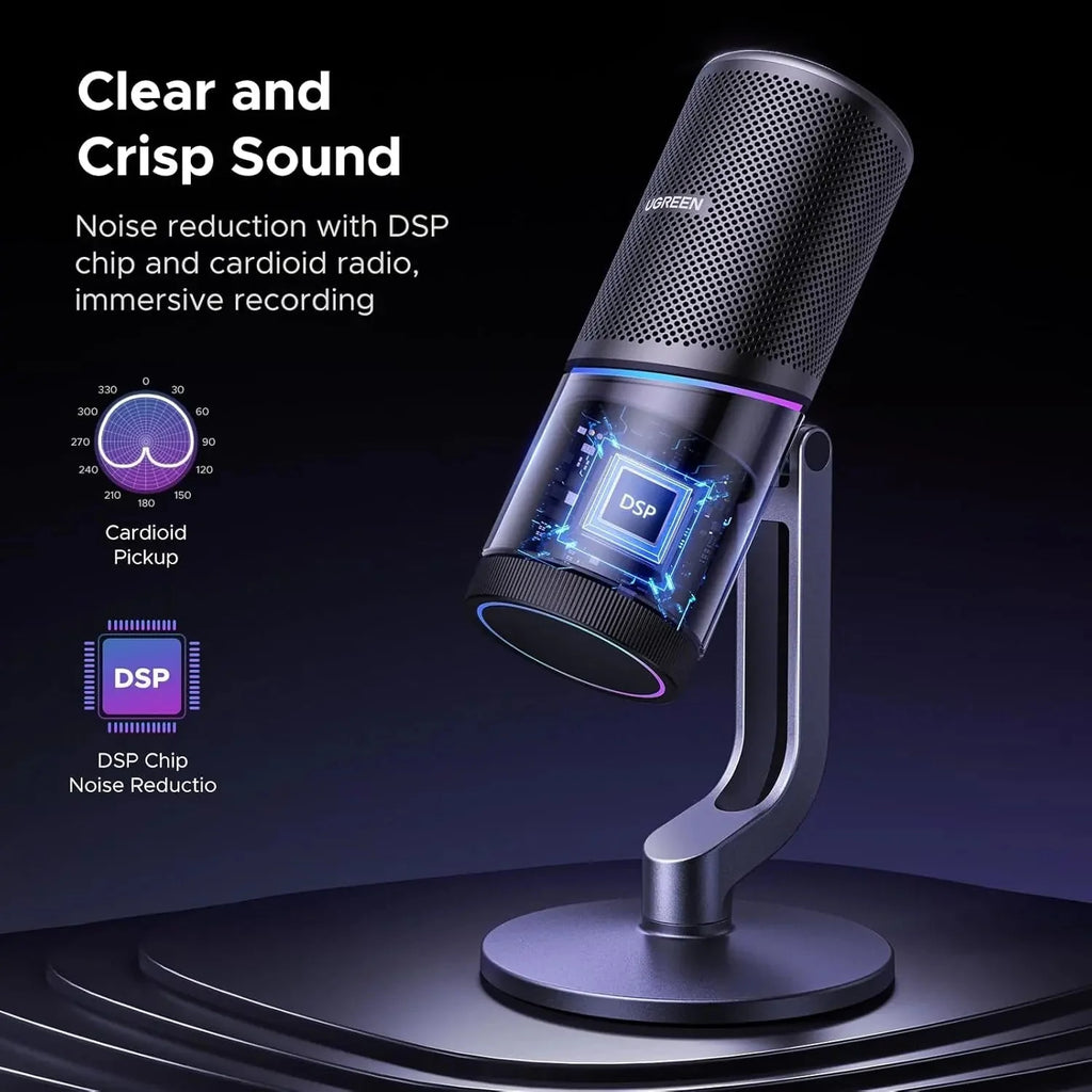 UGREEN CM769 24-bit/96kHz USB RGB Microphone – 35629