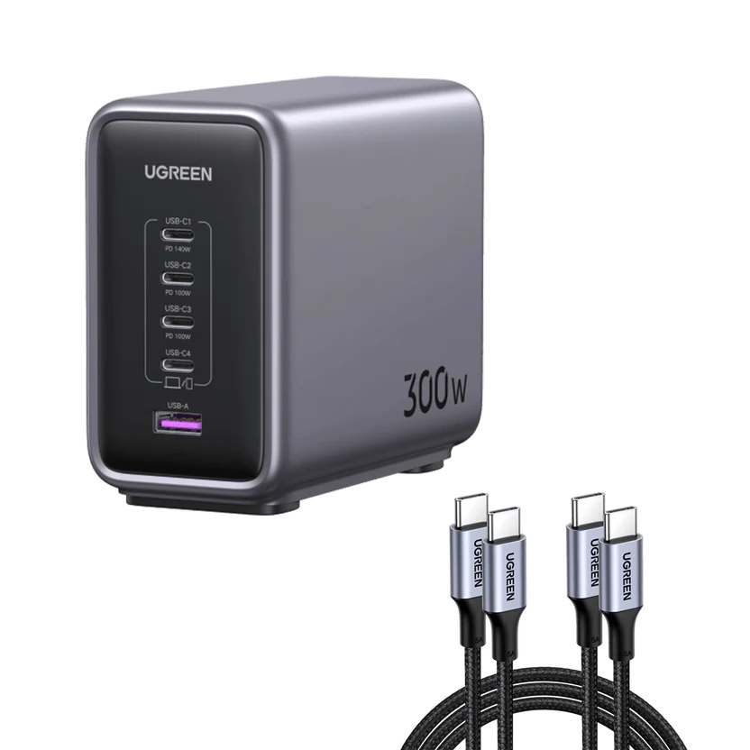 UGREEN Nexode 300W USB C GaN Charger-5 Ports Desktop Charger |90904B