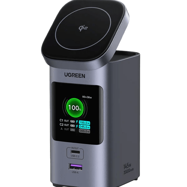 UGREEN Nexode Power Bank 20000mAh 145W with qi2 wireless charging