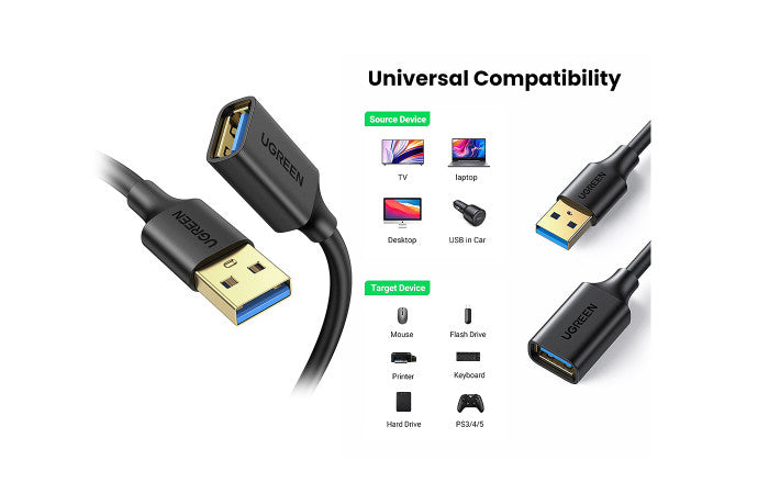 UGREEN USB 3.0 Extension Cable (A Male to A Female)