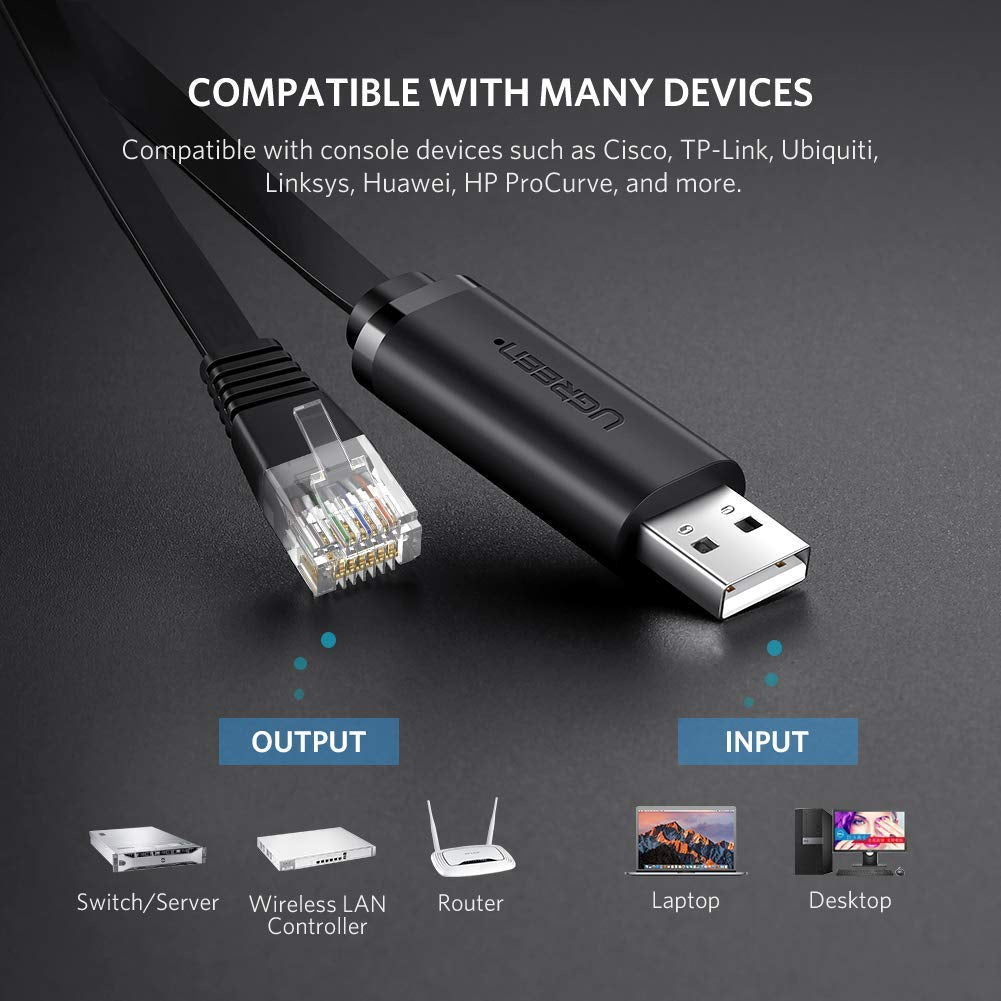 UGREEN 60813 USB to RJ45 Console Cable 3m |60813