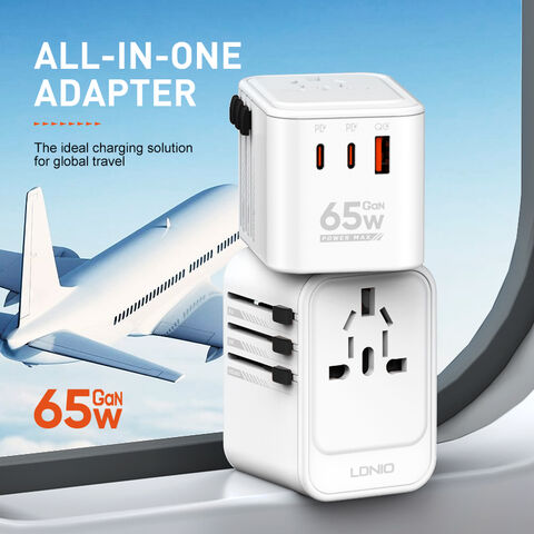 Ldnio Z6 Universal Travel Adapter Gan Charger 65watt