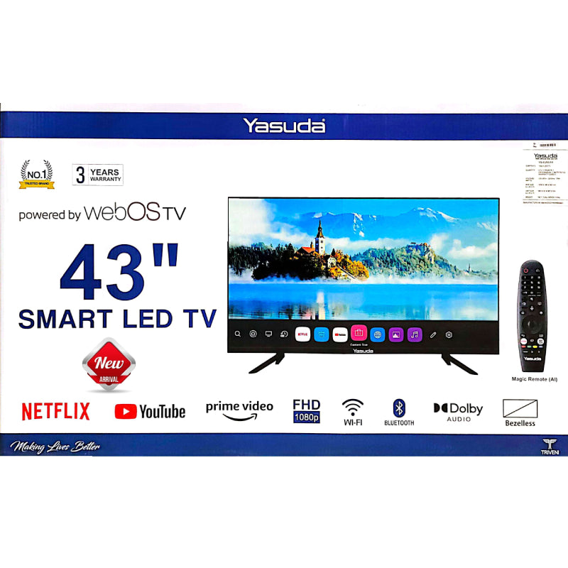 Yasuda 43” 4k Web Os Smart Led Tv Ys-43AUW3